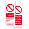 Scaffold Prohibition Tag Inserts - Pack Of 50